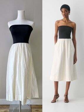 Aritzia Babaton Strapless Fluid Poplin Dress